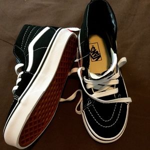 Brand New Boys Black Vans High Top Sneakers